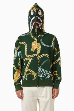 A BATHING APE スカジャン Buy A Bathing Ape Multicolour Jewels Shark Full Zip Hoodie