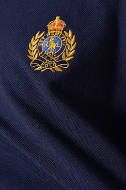 Buy Polo Ralph Lauren Blue Polo Crest Polo Shirt in Cotton blend For Men Online Ounass UAE