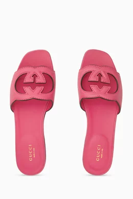 Pink gucci flops top