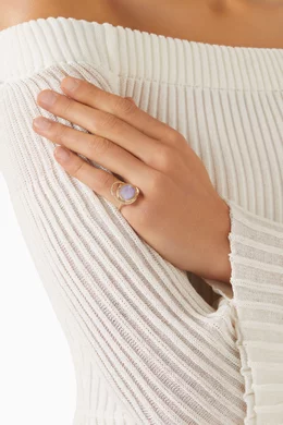 Buy Pascale Monvoisin Yellow Gaia Moonstone Ring in 9kt Yellow