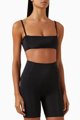 Buy Kith Black Kaylan Blocked Active Bandeau Bra in Neoprene For Women Online Ounass UAE