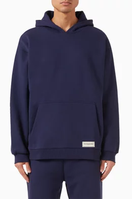 Buy The Giving Movement Blue Oversized Hoodie in Organic Cotton blend For Men Online Ounass UAE