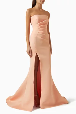 Strapless scuba dress top