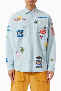 Buy Kith For Otakara NYC Denim Apollo Shirt 'Sandrift