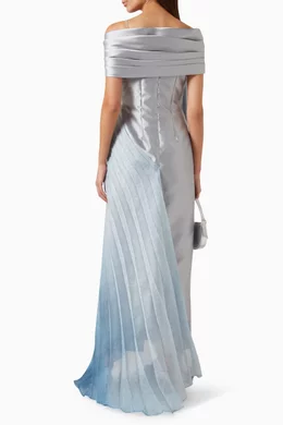 Buy Anaya Collection Blue Pleated One-shoulder Dress For Women Online |  Ounass UAE