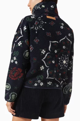 Buy Kith Green Grayson Jacket in Paisley Jacquard Sherpa For