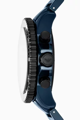 Buy Emporio Armani Blue Diver Chrono Watch 43mm For Men Online Ounass UAE