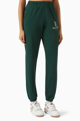 Buy Sporty Rich Green Vendome Sweatpants in Cotton fleece For Women Online Ounass UAE