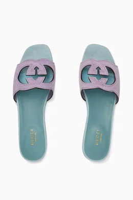 Gucci slides women blue online