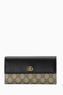 Buy Gucci Black GG Marmont Continental Wallet in GG Supreme Canvas Leather For Women Online Ounass UAE