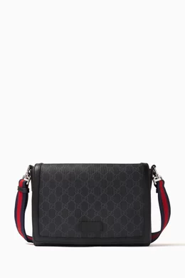 Buy Gucci Black Crossbody Bag in GG Supreme Canvas For UNISEX Online Ounass UAE