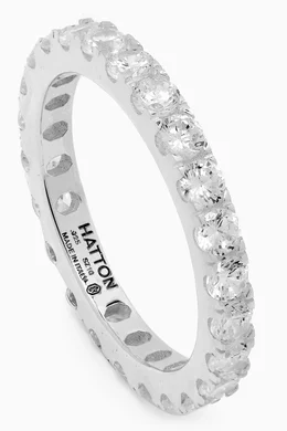 Buy Hatton Labs Silver Eternity Ring in Cubic Zirconia
