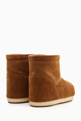 Buy Moon Boot Brown No Lace Boots in Suede For Women Online Ounass UAE