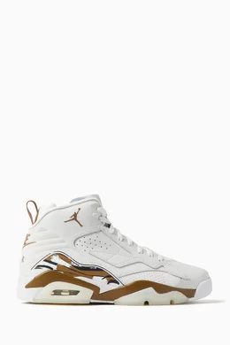Buy Jordan White MVP HIgh top Sneakers in Leather For Women Online Ounass UAE