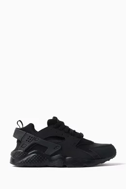 Buy Nike Black Junior Huarache Run 2.0 Sneakers in Textile For Boys Online Ounass UAE