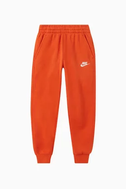 Buy Nike Orange Sportswear Club Sweatpants in Fleece For Boys Online Ounass UAE