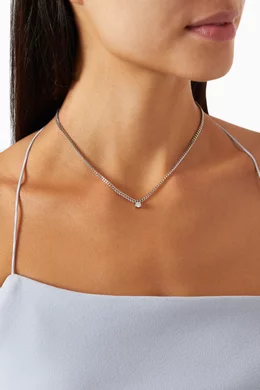 Buy Luv Aj Silver Bardot Stud Charm Necklace in Silver plated Brass For Women Online Ounass UAE