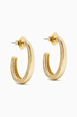 Cz by kenneth jay lane hoop earrings top