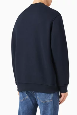 Emporio armani crew neck logo sweatshirt grey shop