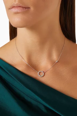 Circle crystal necklace top