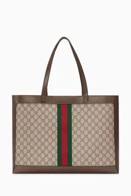 Buy Gucci Brown Medium Ophidia Tote Bag in GG Supreme Canvas For Women Online Ounass UAE