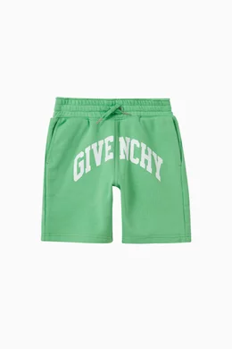 Buy Givenchy Green Logo Basketball Shorts For Boys Online Ounass UAE