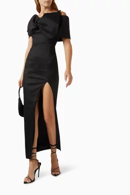Buy Elle Zeitoune Black Quinn Off shoulder Dress For Women Online Ounass UAE