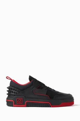Buy Christian Louboutin Black Astroloubi Low top Sneakers in Leather For Men Online Ounass UAE
