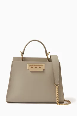 Buy ZAC Zac Posen Grey Small Earthette Double Compartment Top Handle Bag in Soft Leather For Women Online Ounass UAE