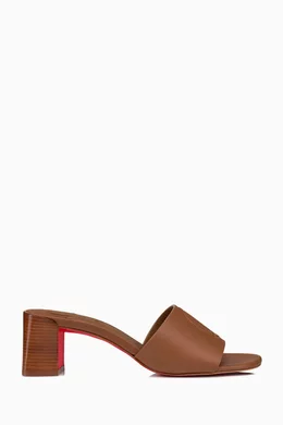 Buy Christian Louboutin Brown So Cl 55 Mules in Calf Leather For Women Online Ounass UAE