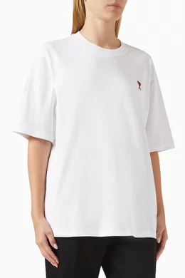 トップス Andmary Ami shirring logo tops white ANDMARY】Ami shirring logo tops