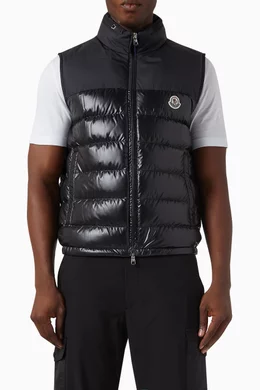 Buy Moncler Black Cerces Quilted Down Vest For Men Online Ounass UAE