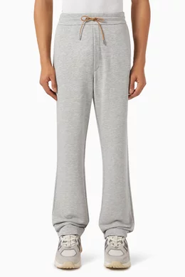 Buy Moncler Grey Logo Patch Track Pants in Cotton Blend Fleece For Men Online Ounass UAE