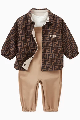 Buy Fendi Neutral Reversible FF Shirt Jacket in Nylon Jersey For