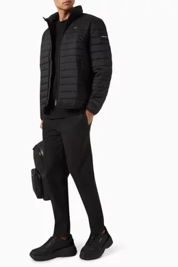 Buy Calvin Klein Black Packable Puffer Jacket in Quilted Crinkle