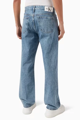 Buy Calvin Klein Jeans Blue 90s Straight leg Jeans in Cotton denim For Men Online Ounass UAE