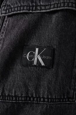 Buy Calvin Klein Jeans Black Logo patch Shirt in Cotton denim For Men Online Ounass UAE