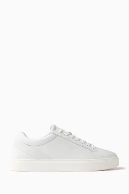 Buy Calvin Klein White Archive Stripe Low Top Sneakers in Leather For Men Online Ounass UAE