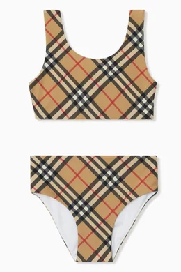 Buy Burberry Neutral Vintage Check Bikini For Girls Online Ounass UAE