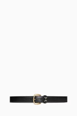 Buy Gucci Black Crystal embellished Horsebit Belt in Leather For Women Online Ounass UAE