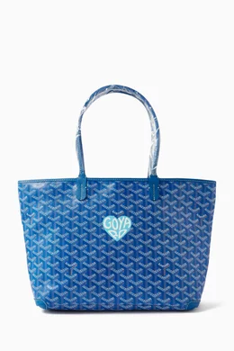 Buy Goyard Pre Loved Blue Unused Limited Edition Artois PM Tote Bag in Goyardine Fabric For UNISEX Online Ounass UAE