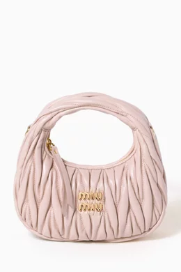 Buy Miu Miu Pink Mini Wander Hobo Bag in Matelasse Nappa For Women Online Ounass UAE