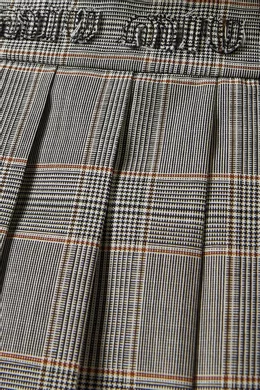 スカート MiuMiu | Prince of Wales check pleated skirt Miu Miu Prince Of Wales-check Wool Skirt | Grey | FARFETCH