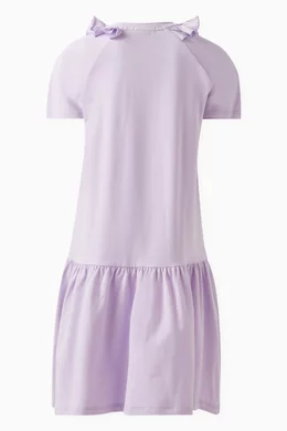 Buy Escada Purple Ruffled Logo detail Dress For Girls Online Ounass UAE