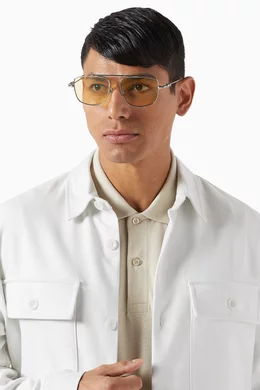 Buy Gentle Monster Yellow Martin 02 Glasses in Metal For UNISEX