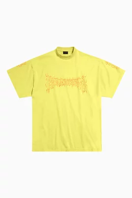 Yellow balenciaga t shirt outlet