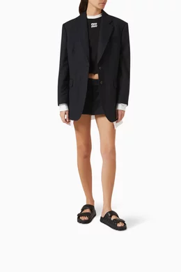 Buy Miu Miu Black Ciabatte Logo Slides in Nappa Matelasse For Women Online Ounass UAE