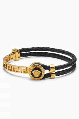 Versace bracelet leather on sale