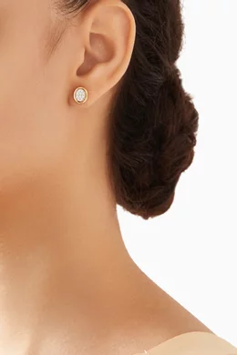 Buy Damas White Illusion Oval Diamond Earrings in 18kt Gold For Women Online Ounass UAE