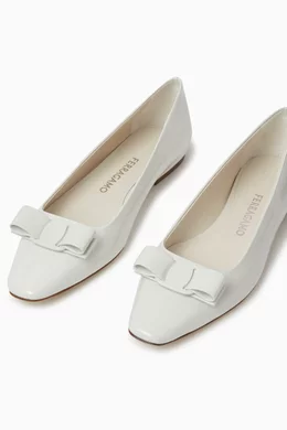 White patent flats 2025